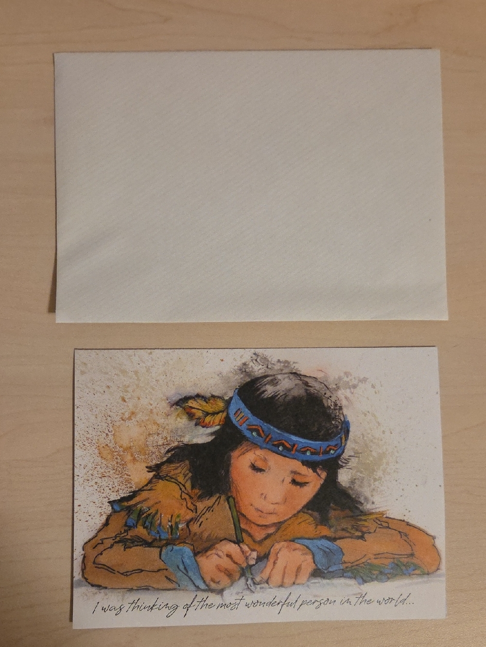 Thinking of You Card with White Envelope by Ellie Colton